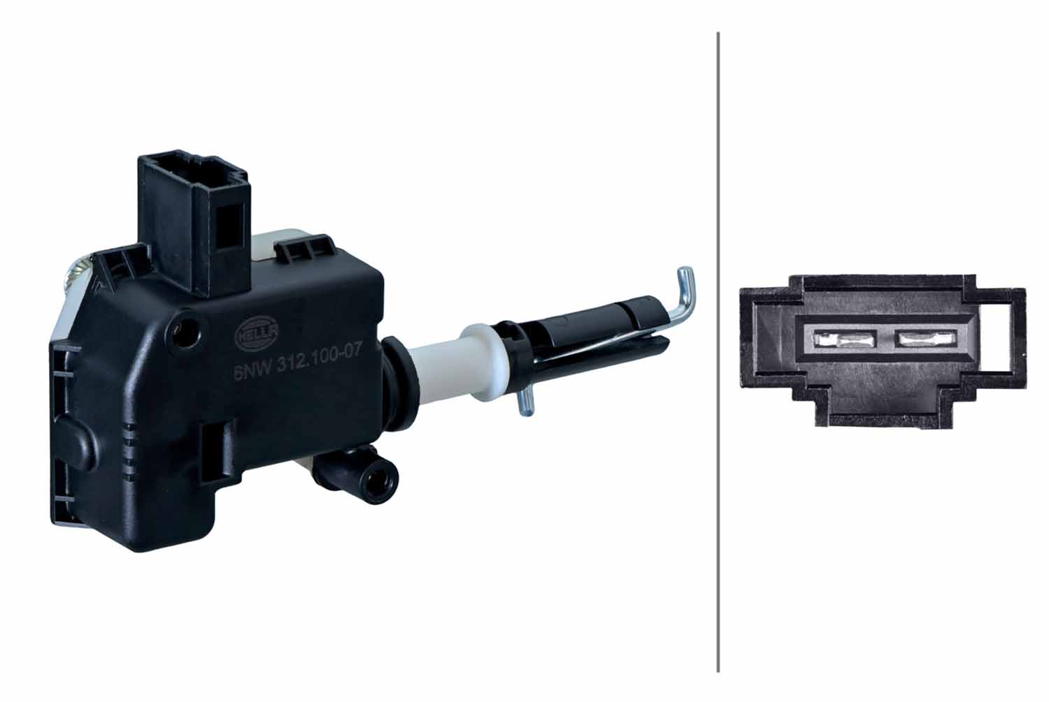 HELLA Servomotor, centrallåsesystem 6nw312100071 Køretøjets tankklap for VW (SVW)
