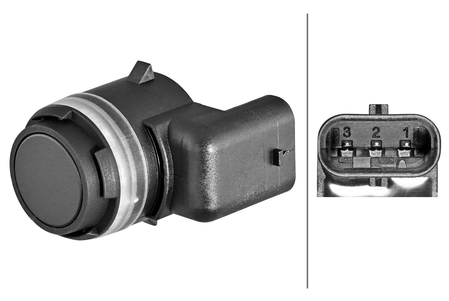 HELLA Sensor, parkeringshjælp 6px358270431 bag for BENTLEY SKODA PORSCHE SEAT