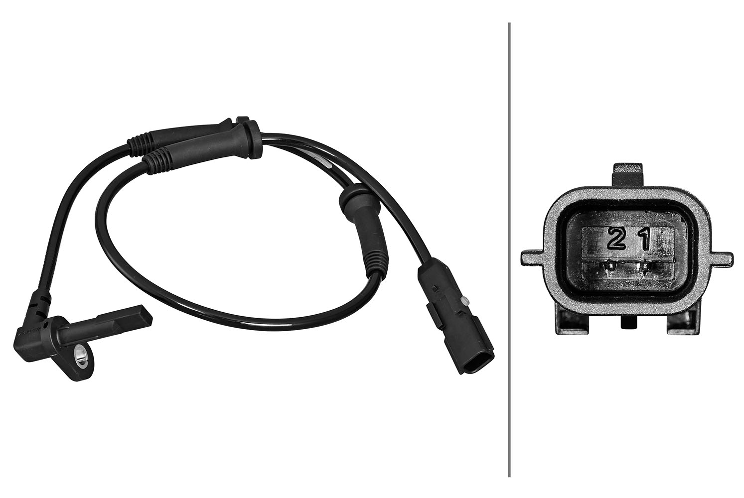 HELLA ABS Sensor 6pu358217091 foraksel for DACIA
