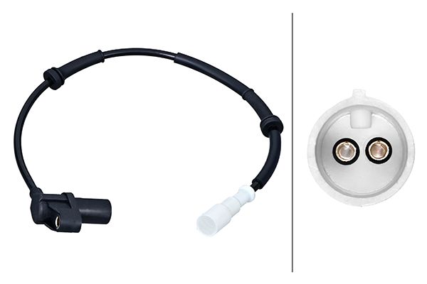 HELLA ABS Sensor 6pu358218401 foraksel for RENAULT