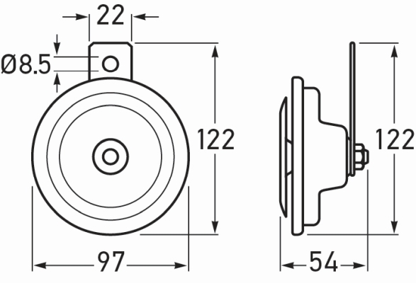 HELLA Horn 3BA 002 768-382 for DAF VOLVO BARKAS FORD IVECO MAN MERCEDES-BENZ OPEL