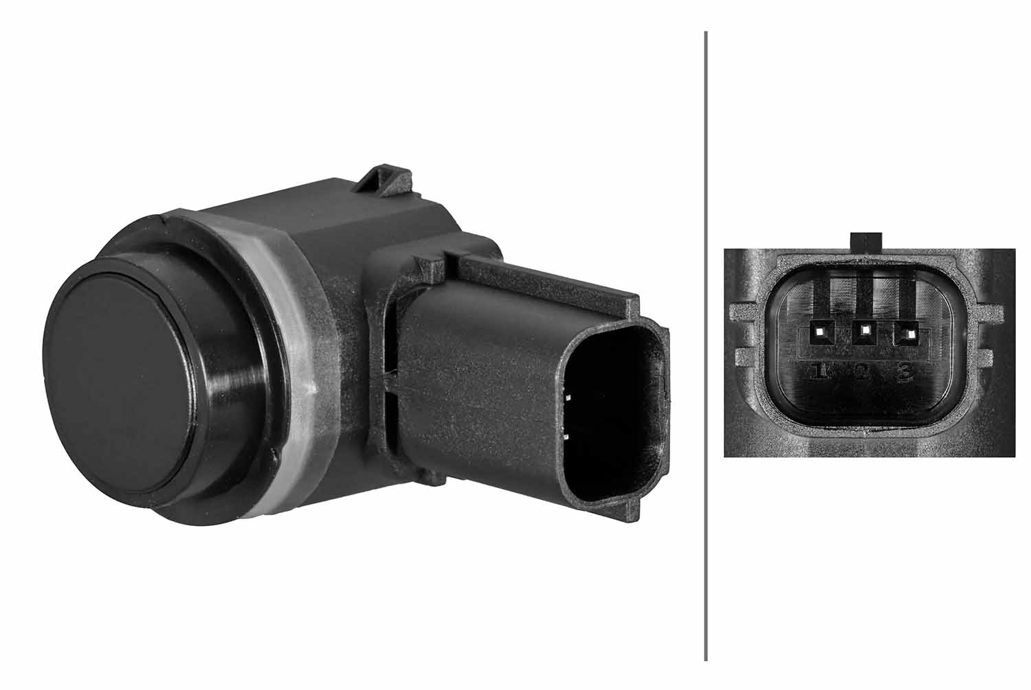 HELLA Sensor, parkeringshjælp 6px358270891 bag for FORD