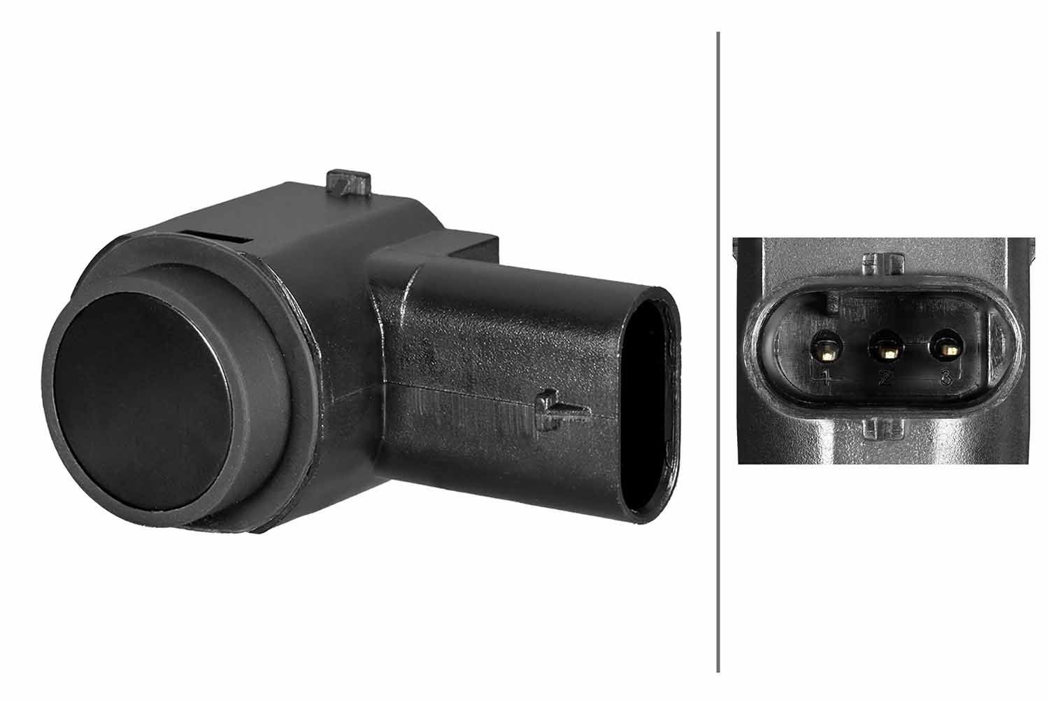 HELLA Sensor, parkeringshjælp 6px358270821 bag for VW