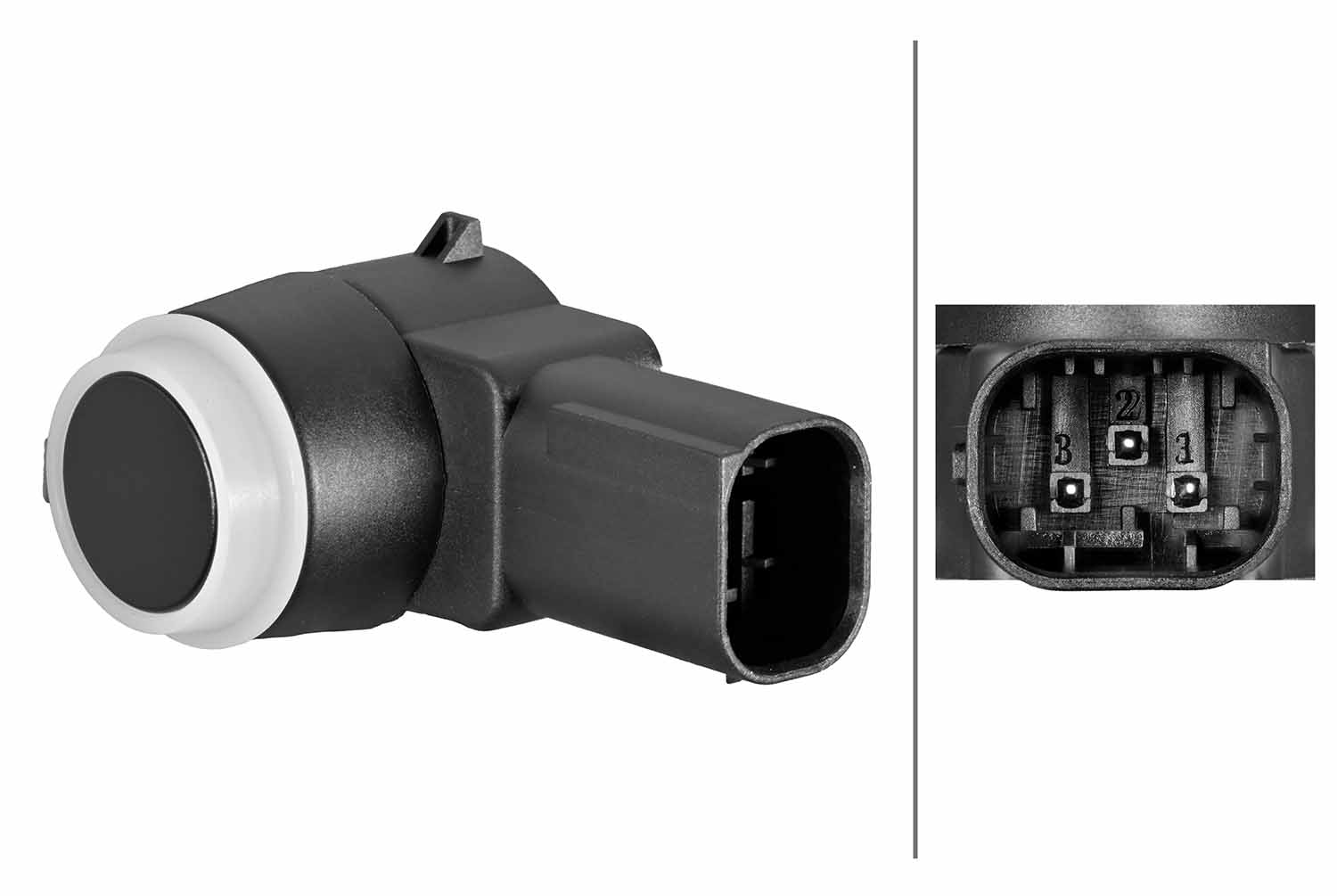 HELLA Sensor, parkeringshjælp 6px358270991 bag for FIAT