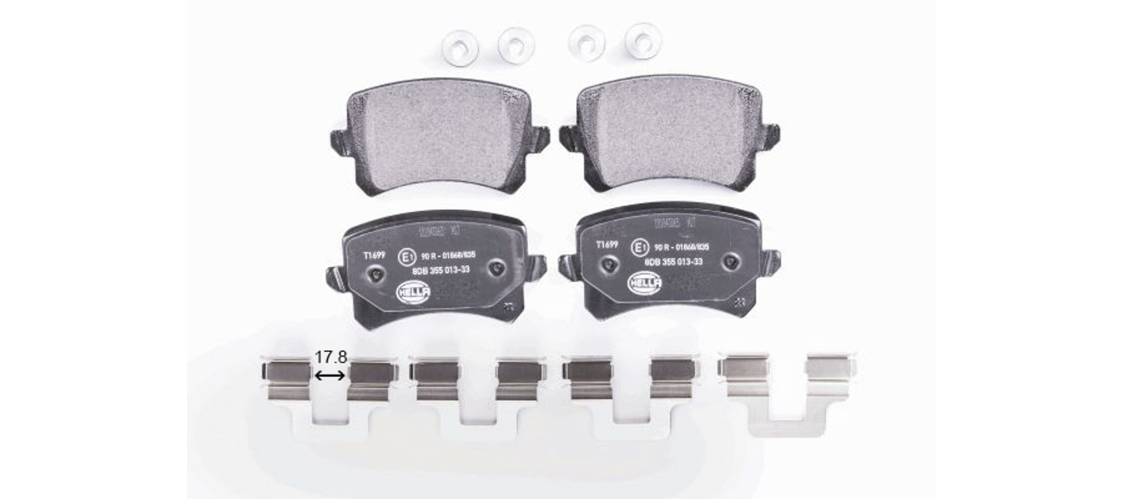 HELLA Bremseklodser 8db355025331 for VW (SVW) SEAT VW VW (FAW) SKODA (SVW)
