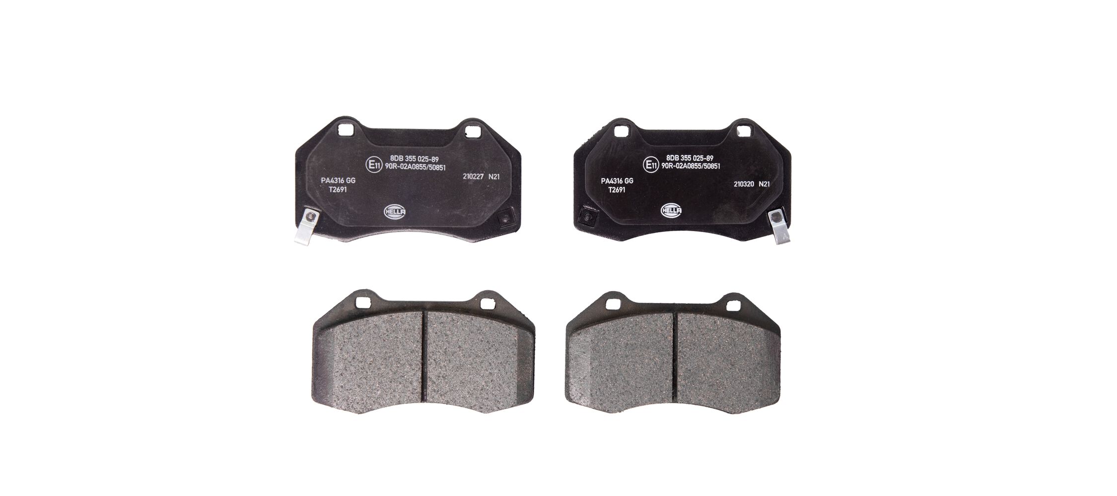 HELLA Bremseklodser 8db355025891 for FIAT MAZDA