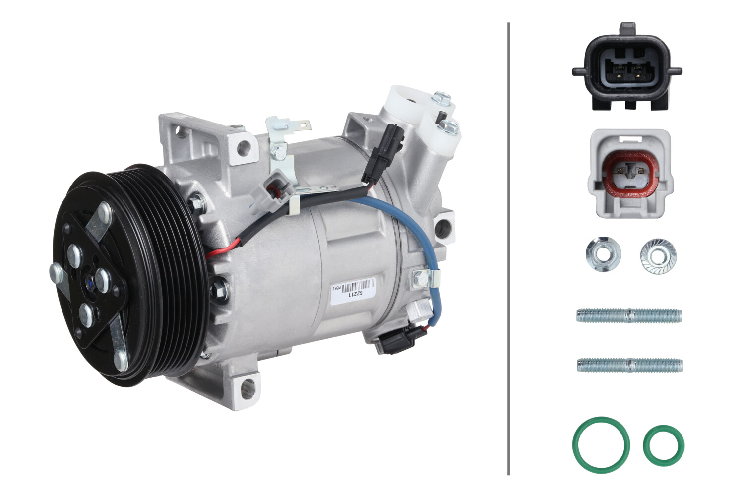 HELLA Kompressor, klimaanlæg 8fk366201761 for RENAULT NISSAN
