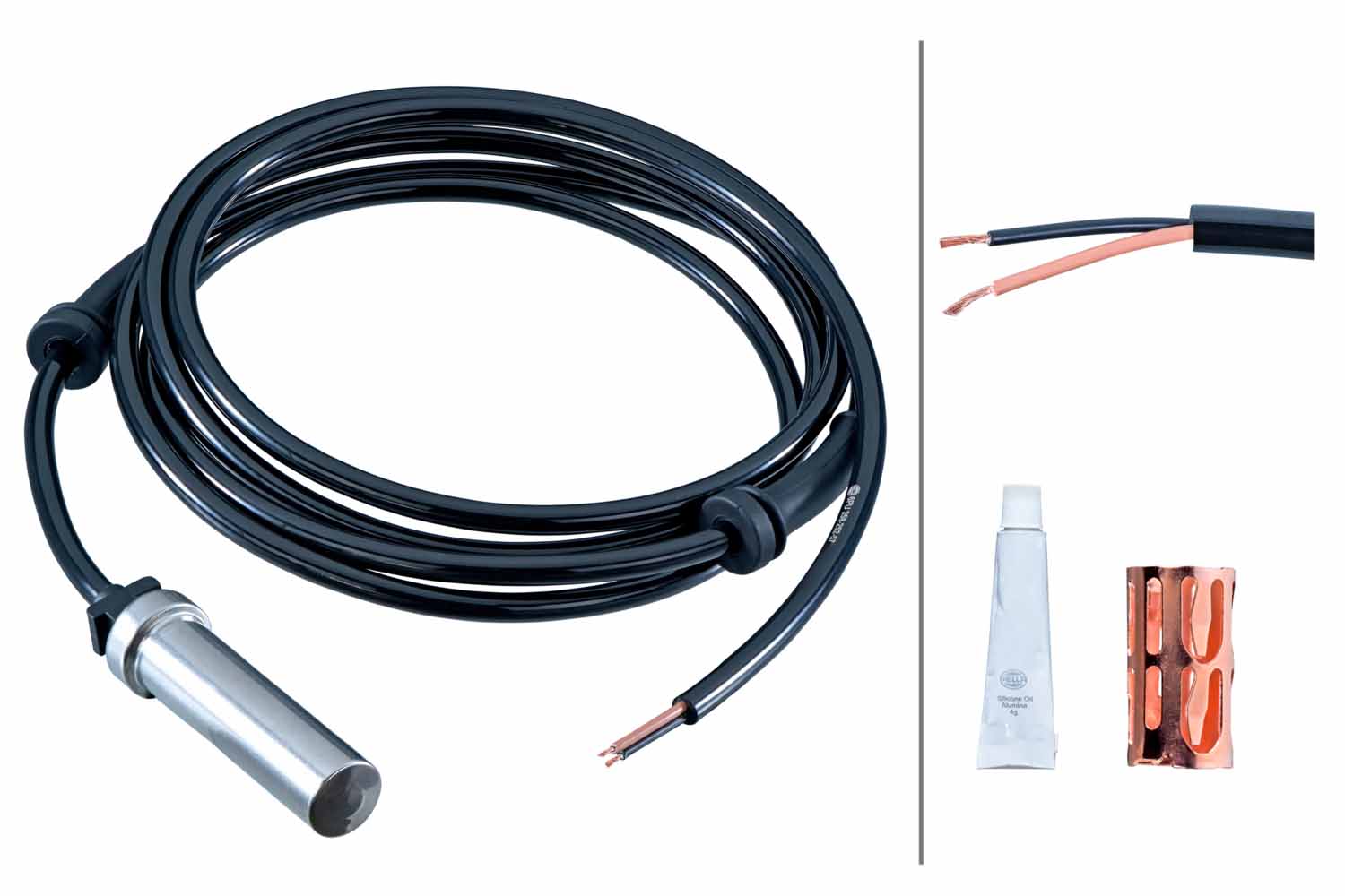 HELLA ABS Sensor 6pu358252571 foraksel for MERCEDES-BENZ VW