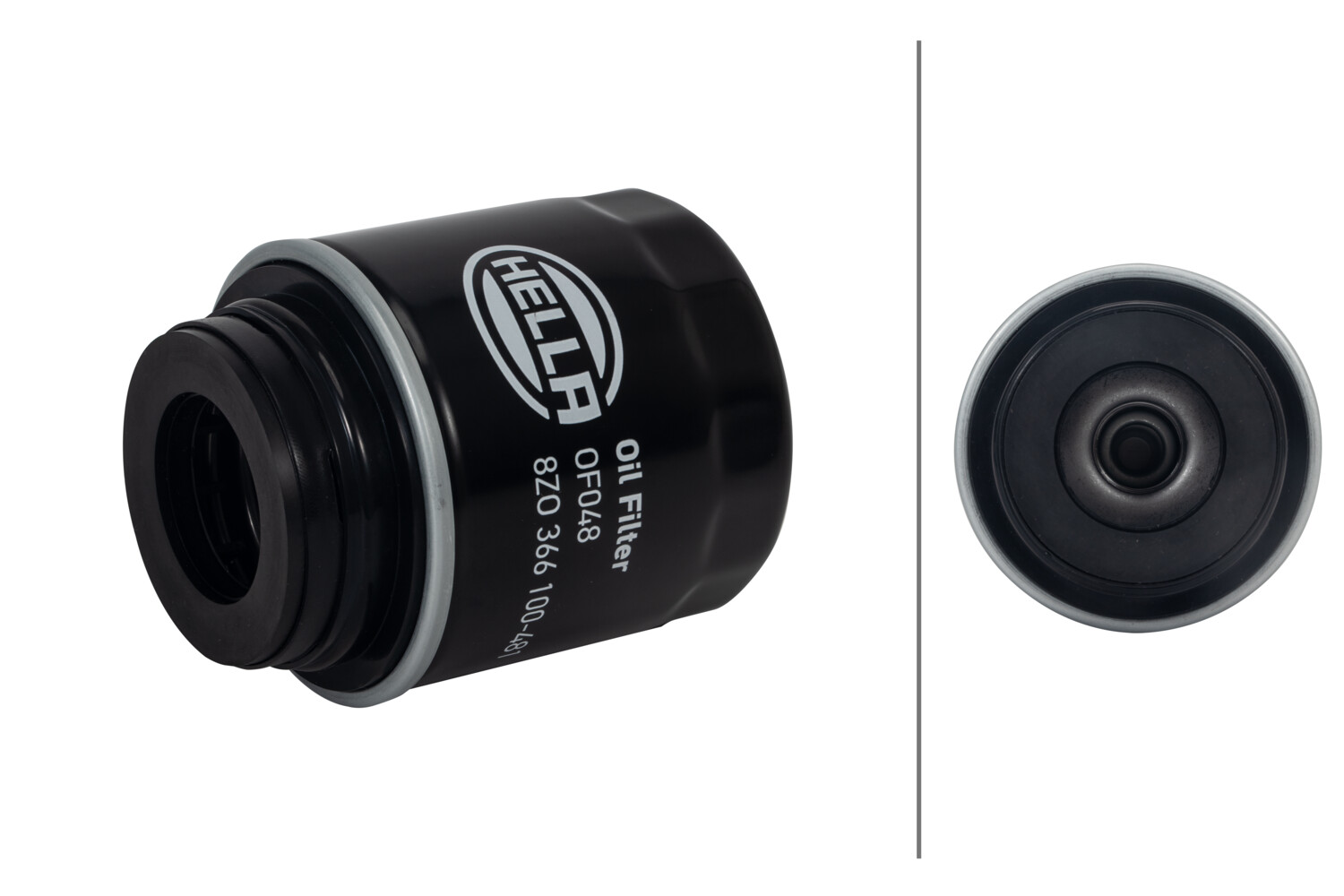 HELLA Oliefilter 8zo366100481 Påskruet 97mm 3/4-16 UNF for VAG