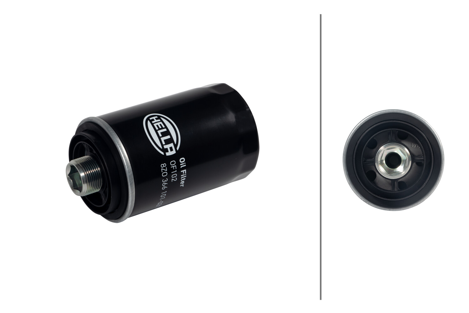 HELLA Oliefilter 8zo366101021 Påskruet 143mm M27x1,5 for GEELY SKODA (SVW) VAG AUDI (FAW) VW (SVW) VW (FAW)