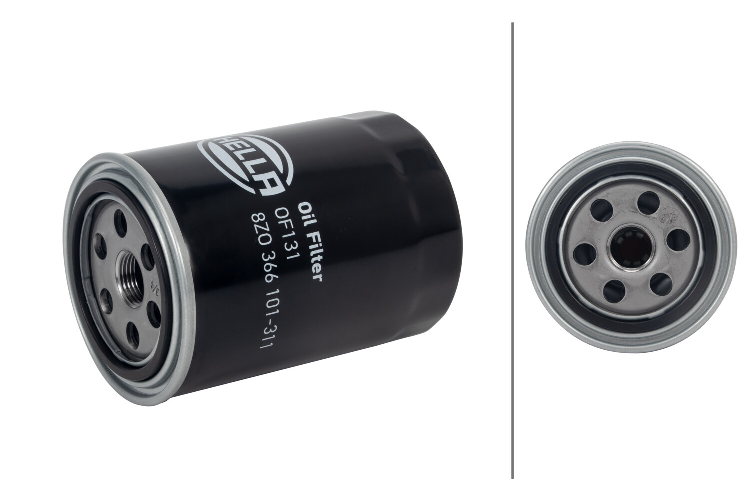 HELLA Oliefilter 8zo366101311 Påskruet 119mm 3/4-16 UNF for FORD MERCEDES-BENZ VAG