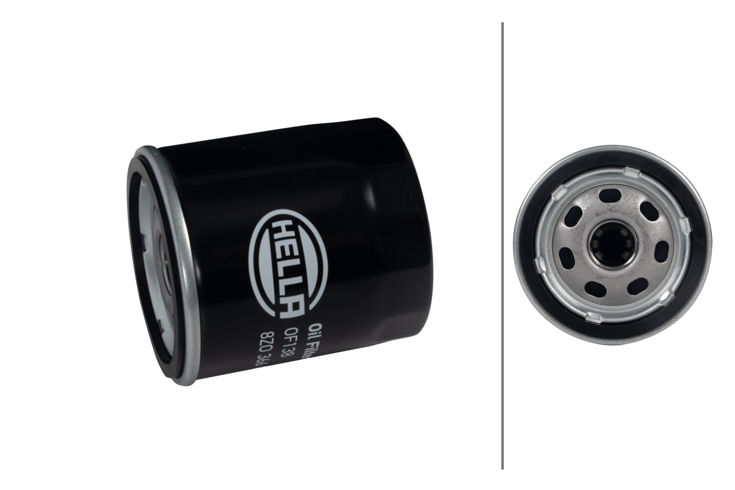 HELLA Oliefilter 8zo366101381 Påskruet 95mm 3/4-16 UNF for ALFA ROMEO IVECO FIAT LANCIA FORD GENERAL MOTORS RENAULT VAG