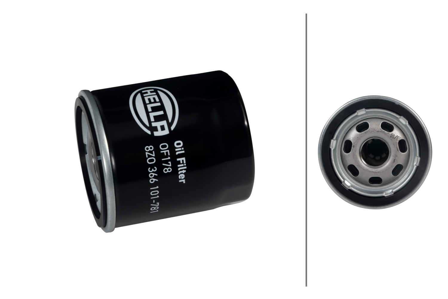 HELLA Oliefilter 8zo366101781 Påskruet 93mm 13/16-16 UNF for FORD GENERAL MOTORS SAIC MOTOR MG (SAIC) RENAULT ROVER LAND ROVER BAOJUN (SGMW) LDV