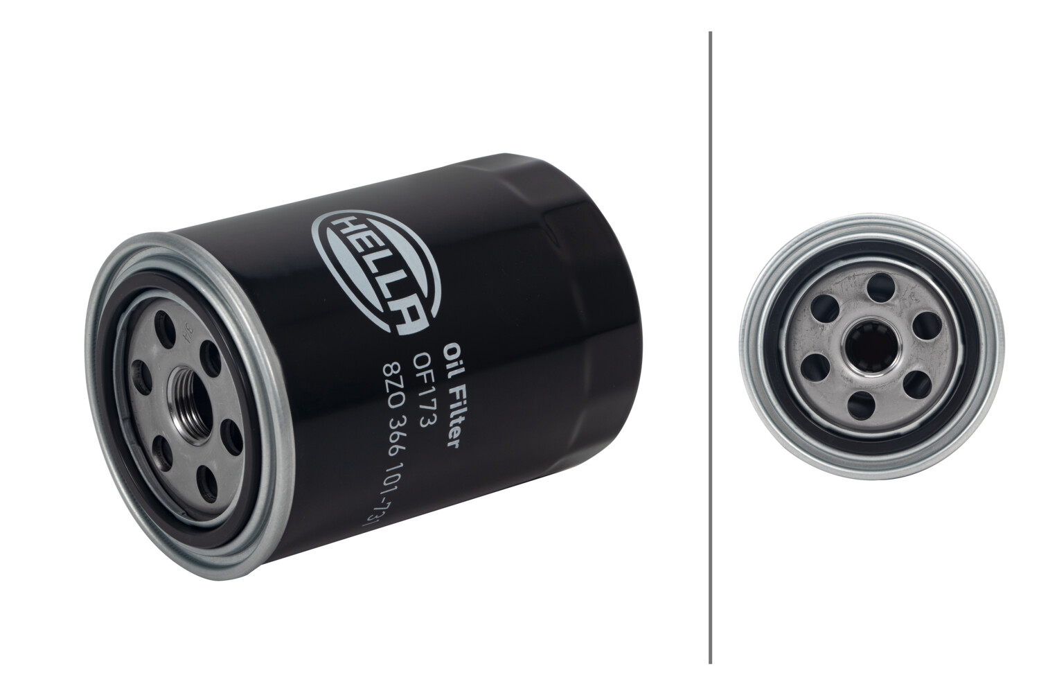 HELLA Oliefilter 8zo366101731 Påskruet 119mm 3/4-16 UNF for FORD VAG