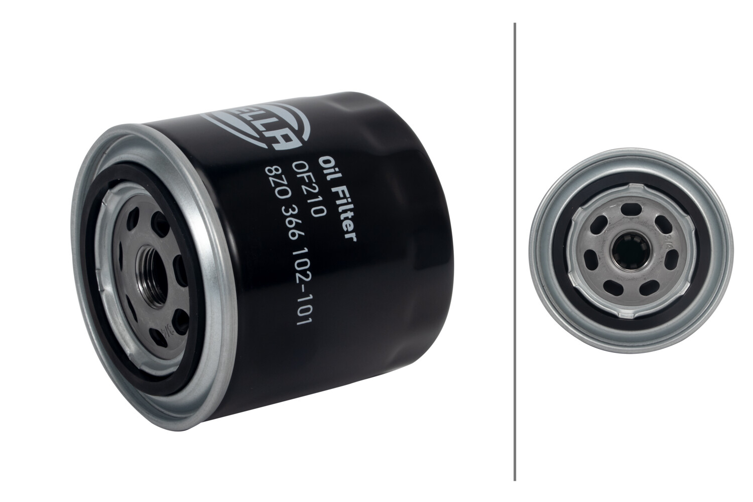 HELLA Oliefilter 8zo366102101 Påskruet 95mm 3/4-16 UNF for PEUGEOT SAAB FORD CHRYSLER FIAT GENERAL MOTORS ISUZU LANCIA ALFA ROMEO CITROËN RENAULT TRU