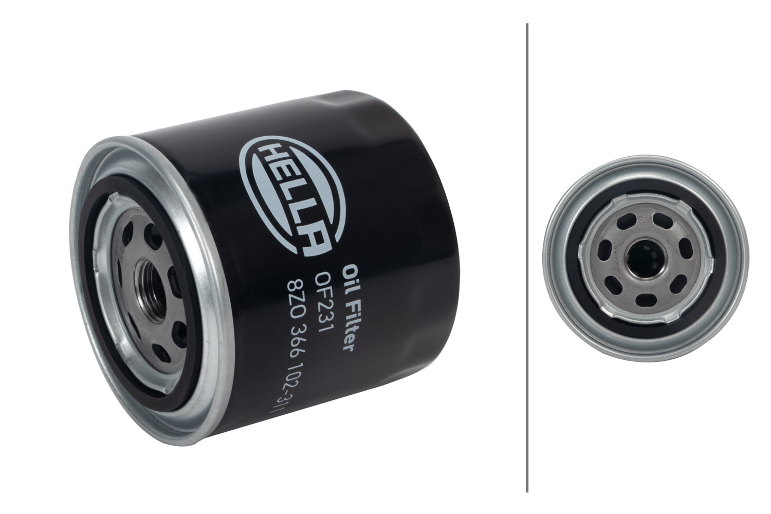 HELLA Oliefilter 8zo366102311 Påskruet 95mm 3/4-16 UNF for FORD GENERAL MOTORS TOYOTA MAZDA NISSAN