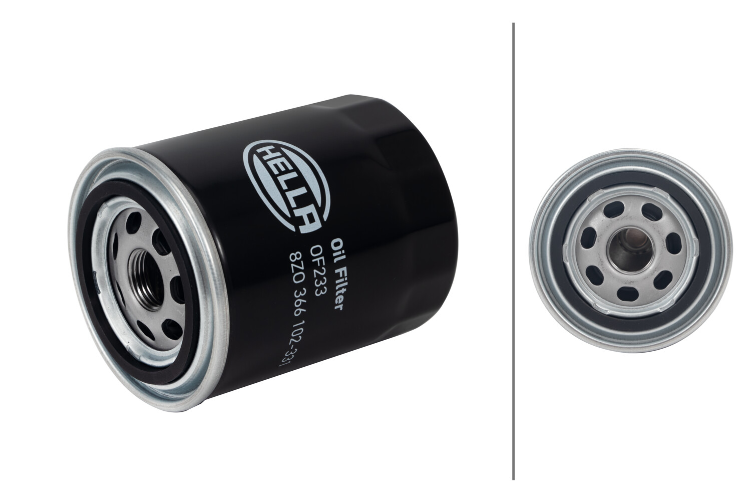 HELLA Oliefilter 8zo366102331 Påskruet 102mm 3/4-16 UNF for FORD RENAULT TRUCKS GENERAL MOTORS FIAT SUBARU ISUZU NISSAN MAZDA INFINITI PEUGEOT