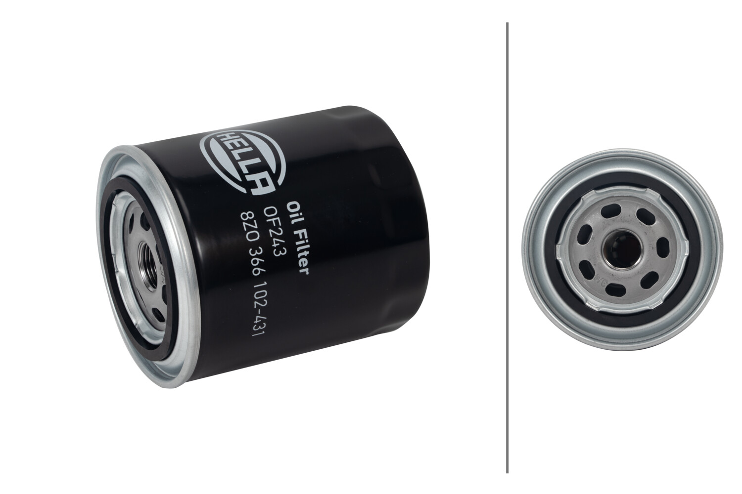 HELLA Oliefilter 8zo366102431 Påskruet 115mm 3/4-16 UNF for VAG AUDI (FAW)