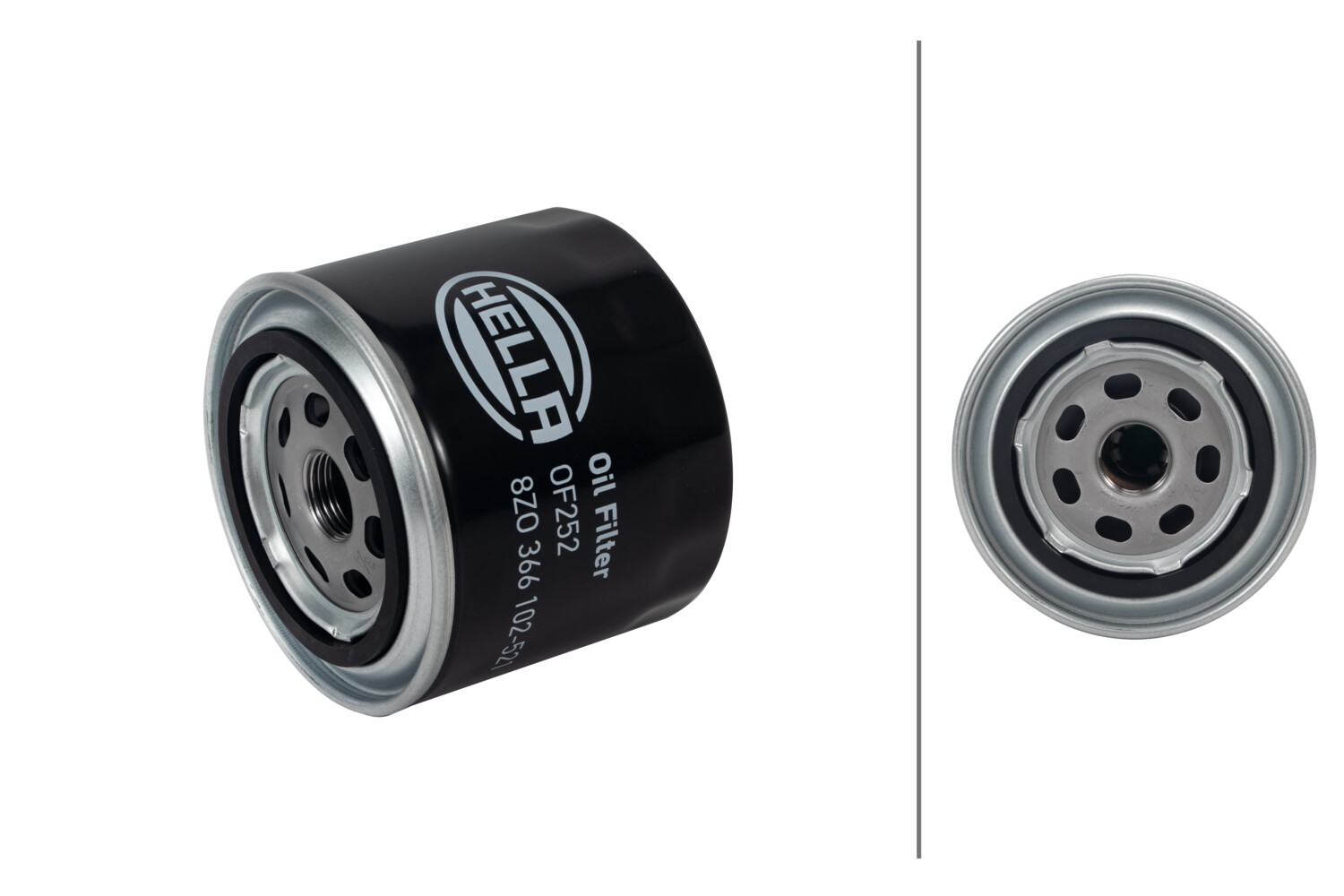 HELLA Oliefilter 8zo366102521 Påskruet 85mm 3/4-16 UNF for OPEL FORD VOLVO VAUXHALL GENERAL MOTORS