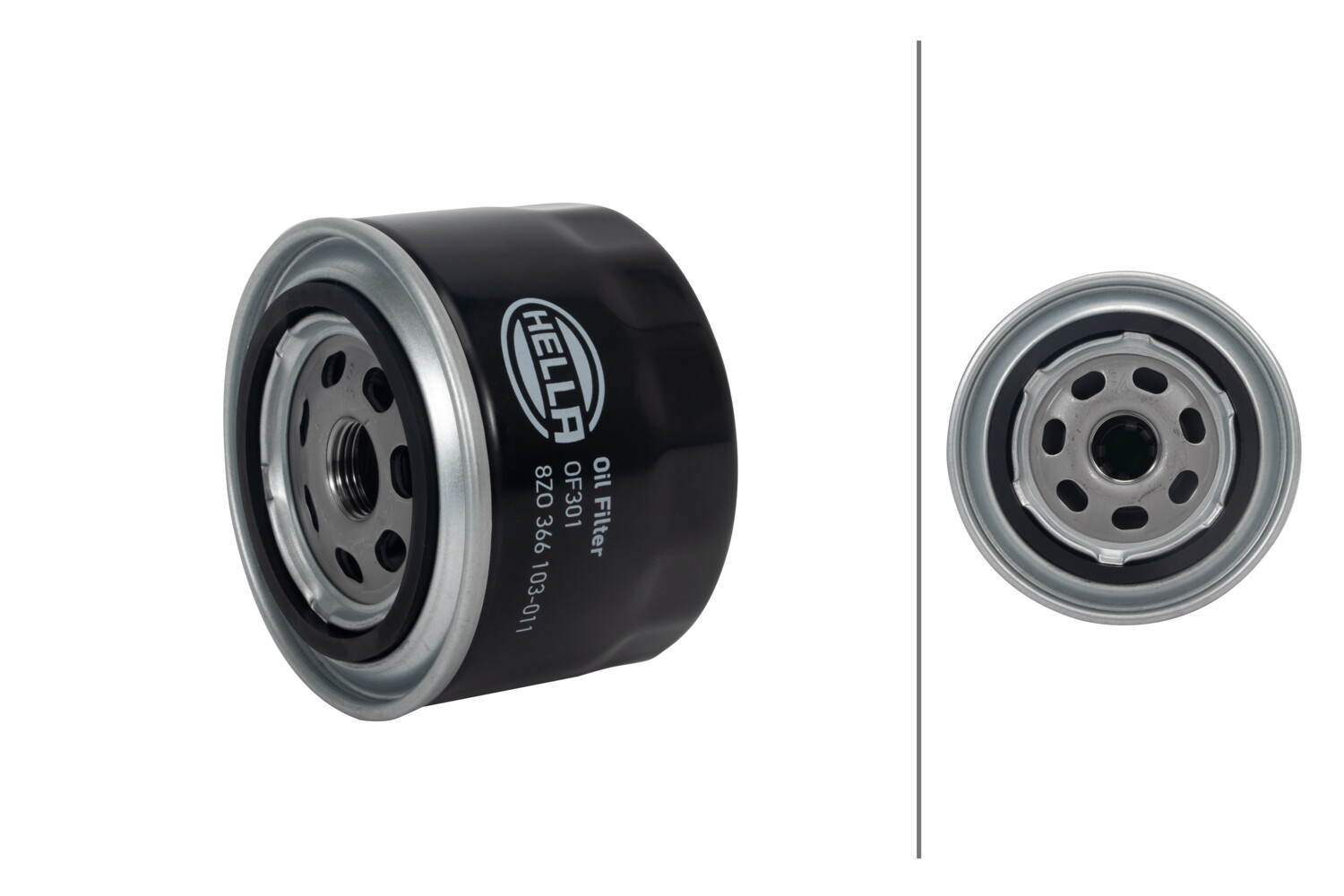 HELLA Oliefilter 8zo366103011 Påskruet 69mm 3/4-16 UNF for FORD LADA