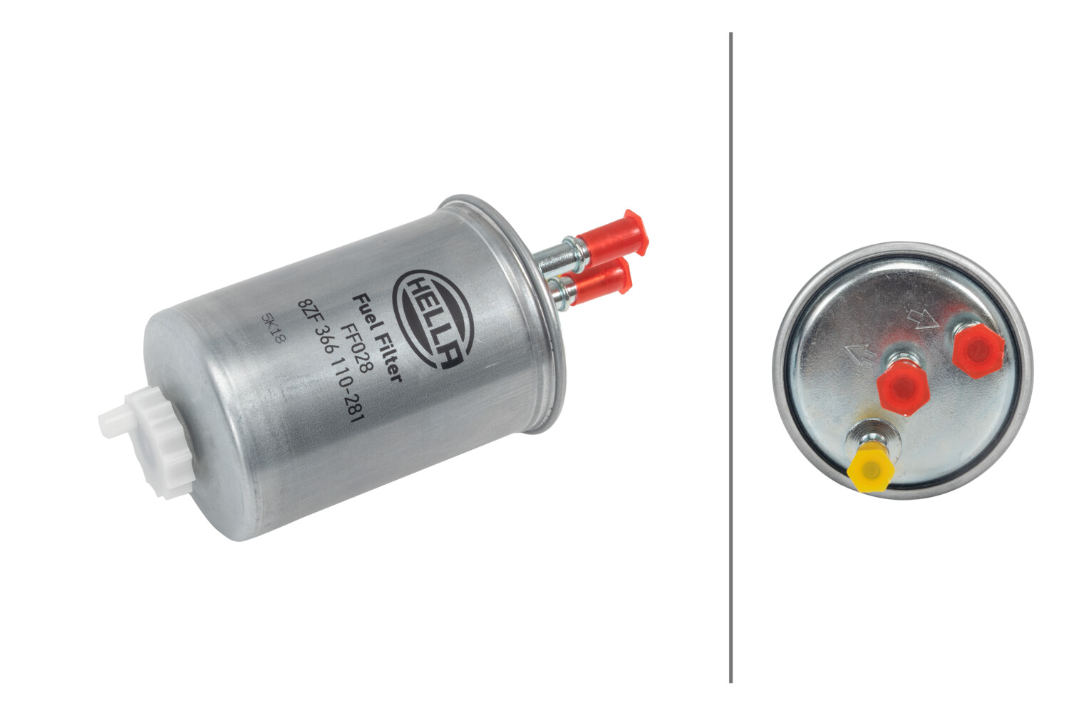 HELLA Brændstof-filter 8zf366110281 Lednings 190mm for FORD JAGUAR KIA SSANGYONG TATA HYUNDAI