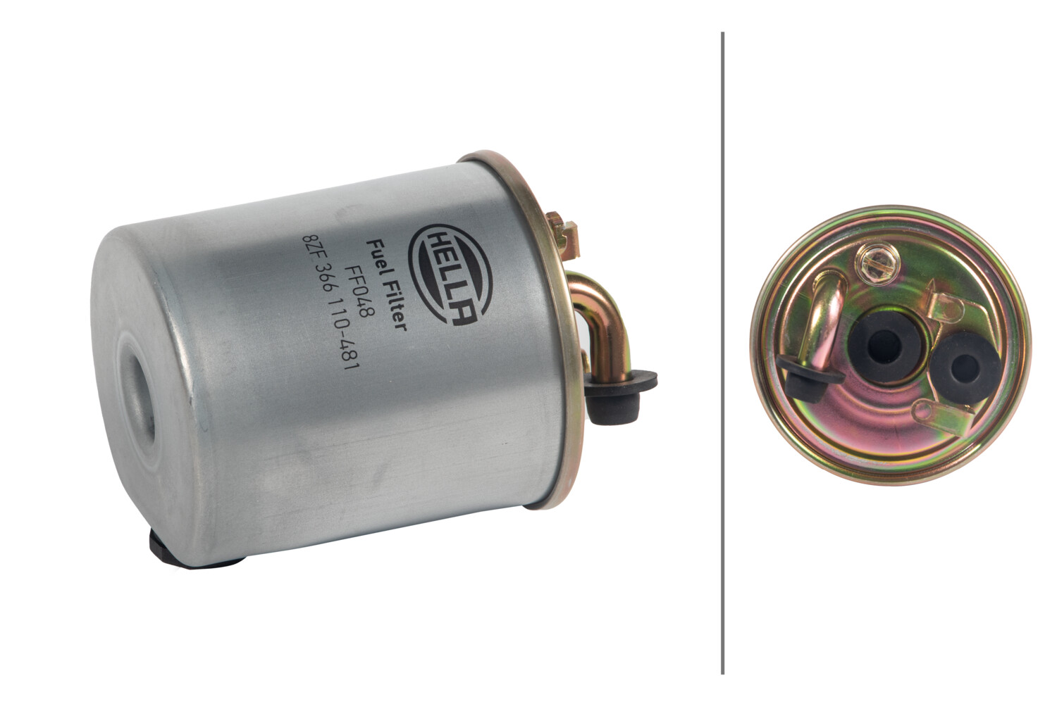 HELLA Brændstof-filter 8zf366110481 Lednings 123mm for MERCEDES-BENZ RENAULT TRUCKS