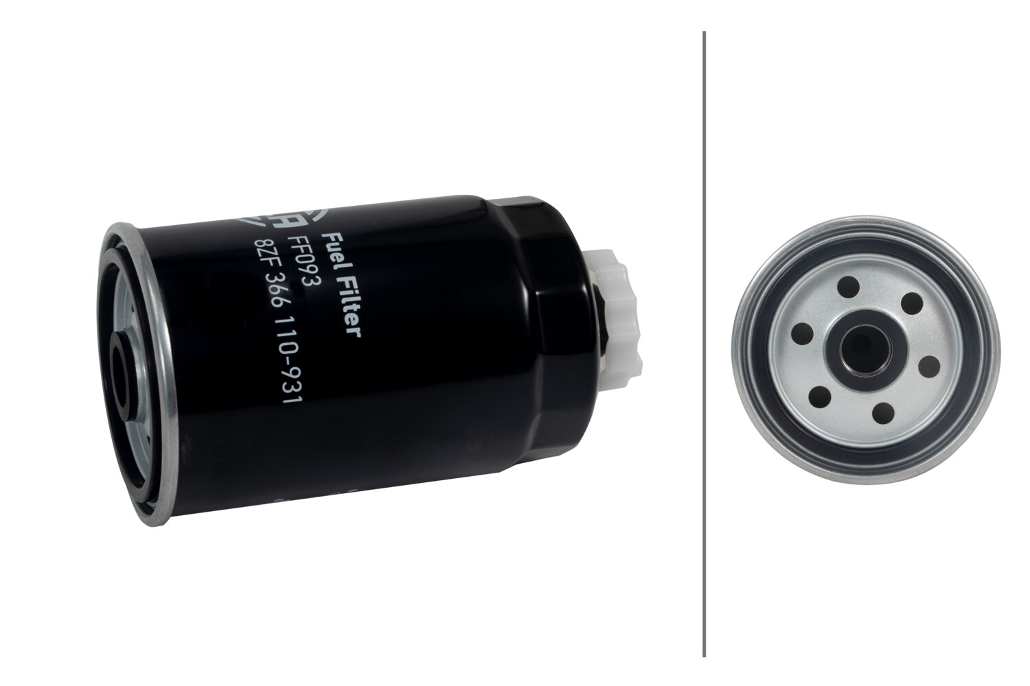 HELLA Brændstof-filter 8zf366110931 Påskruet 153mm M16x1,5 for VAG