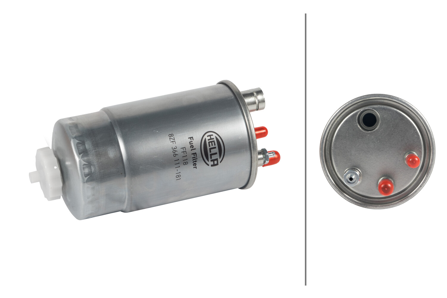 HELLA Brændstof-filter 8zf366111181 Lednings 212mm for FORD FIAT