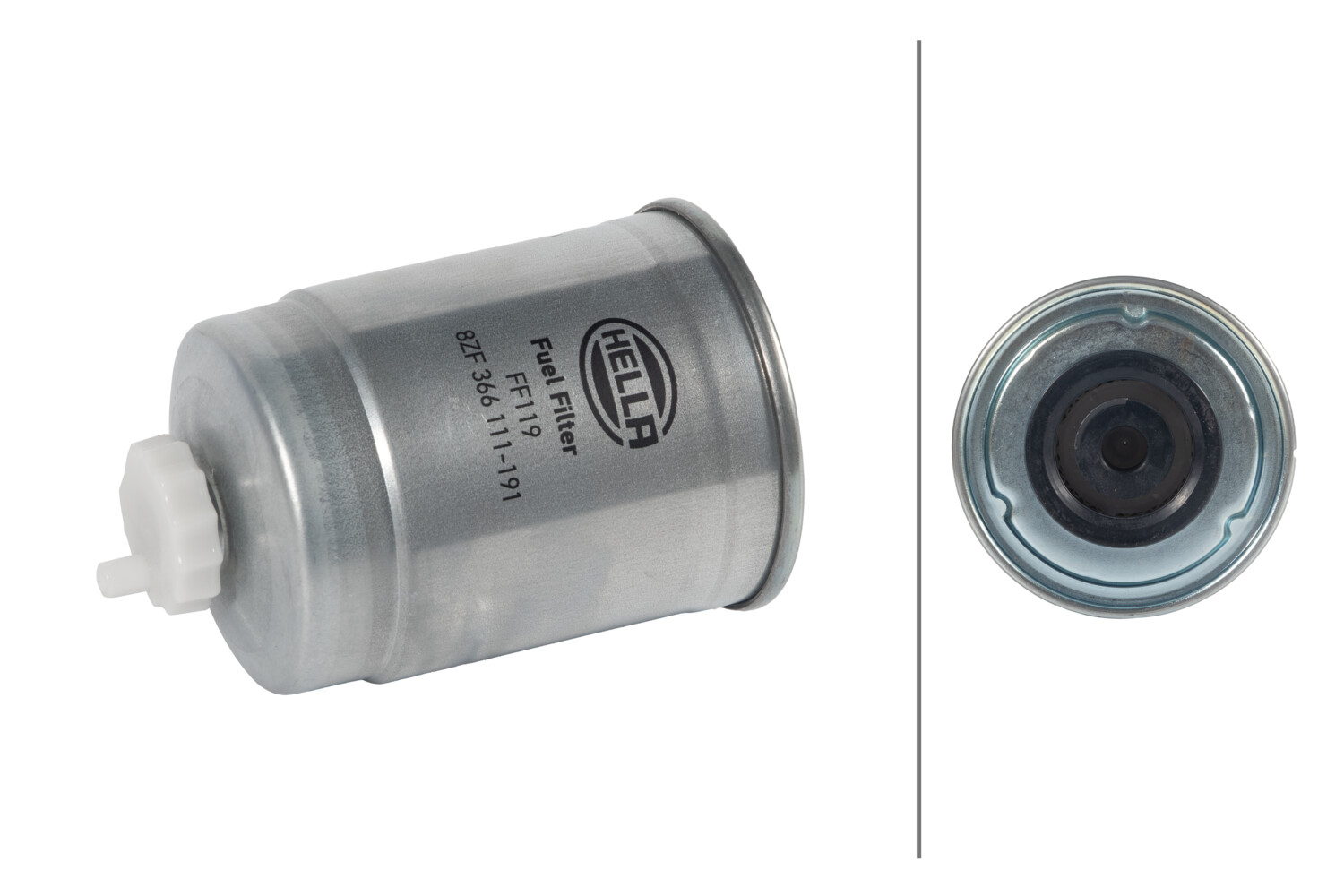HELLA Brændstof-filter 8zf366111191 Påskruet 141mm 12 for FORD RENAULT LDV