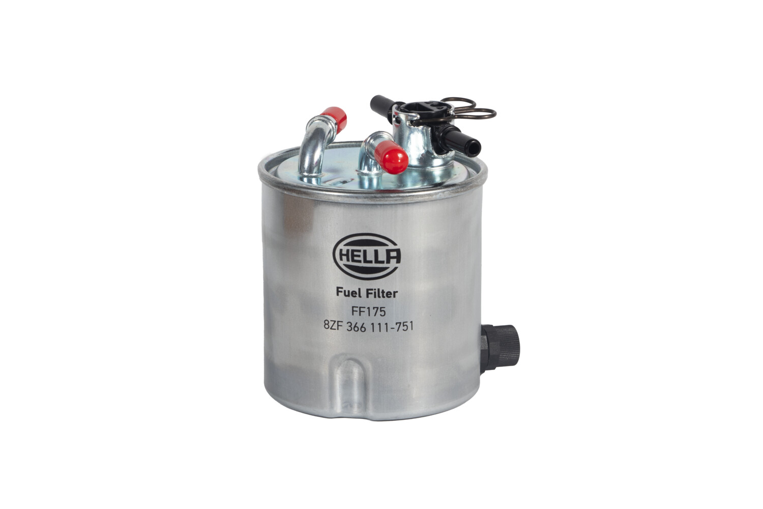 HELLA Brændstof-filter 8zf366111751 Lednings 122mm for RENAULT NISSAN