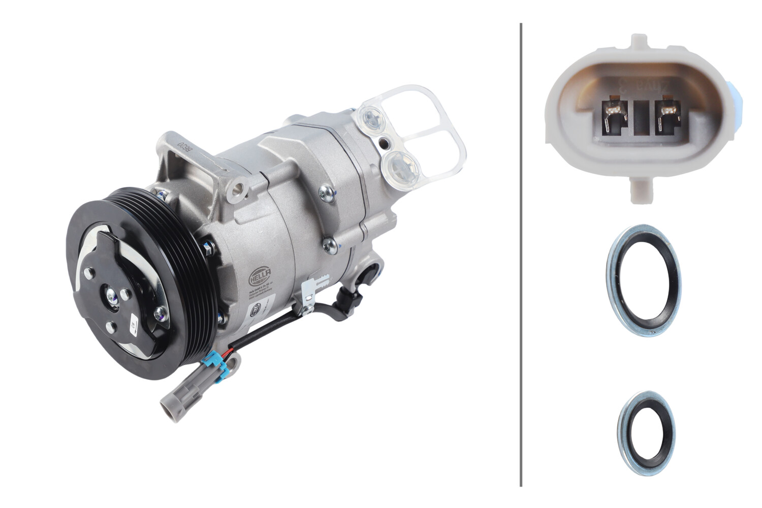 HELLA Kompressor, klimaanlæg 8fk366200431 for VAUXHALL GENERAL MOTORS CHEVROLET OPEL