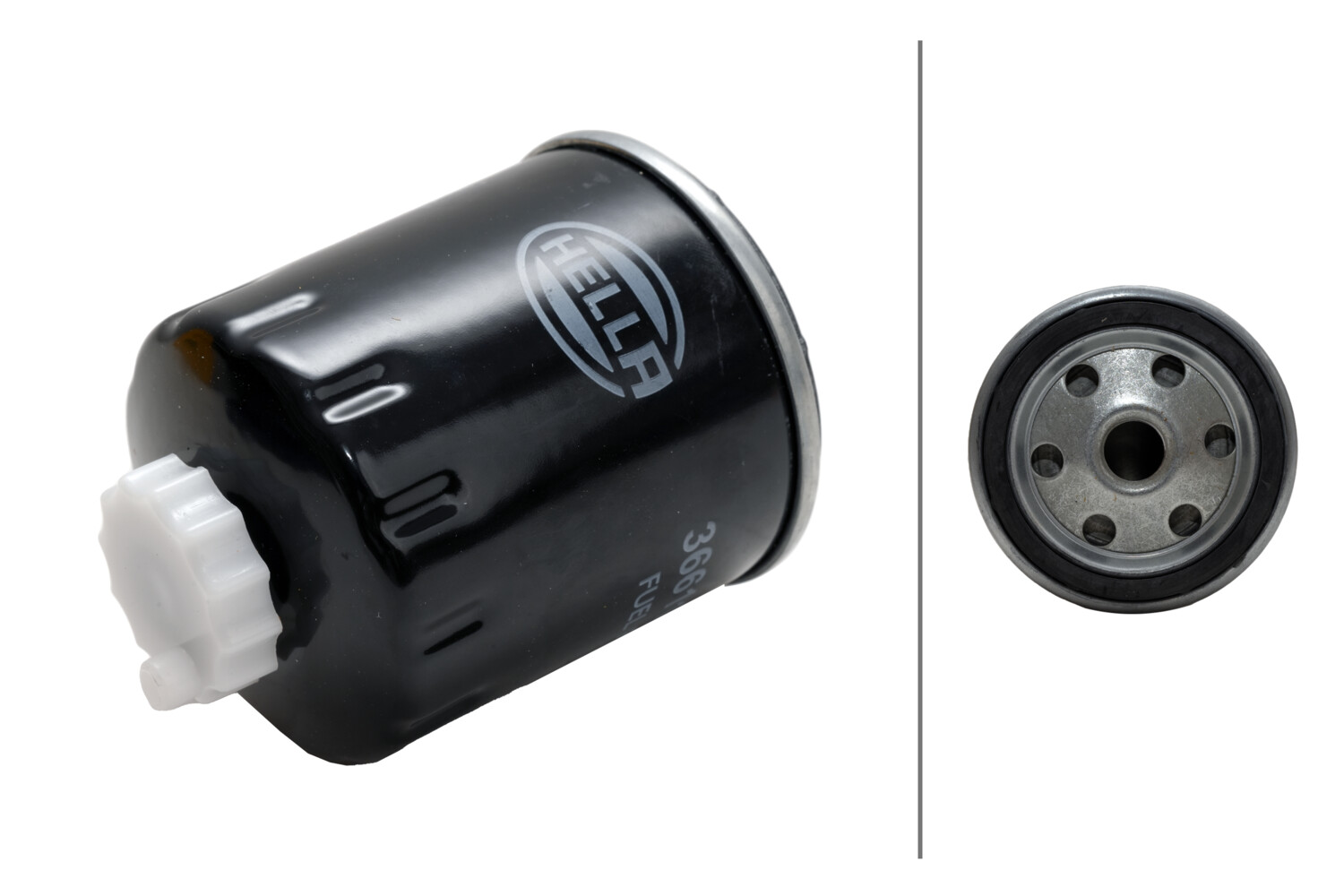 HELLA Brændstof-filter 8zf366112031 Påskruet 110mm M16x1,5 for PEUGEOT VOLVO OPEL GENERAL MOTORS MITSUBISHI RENAULT