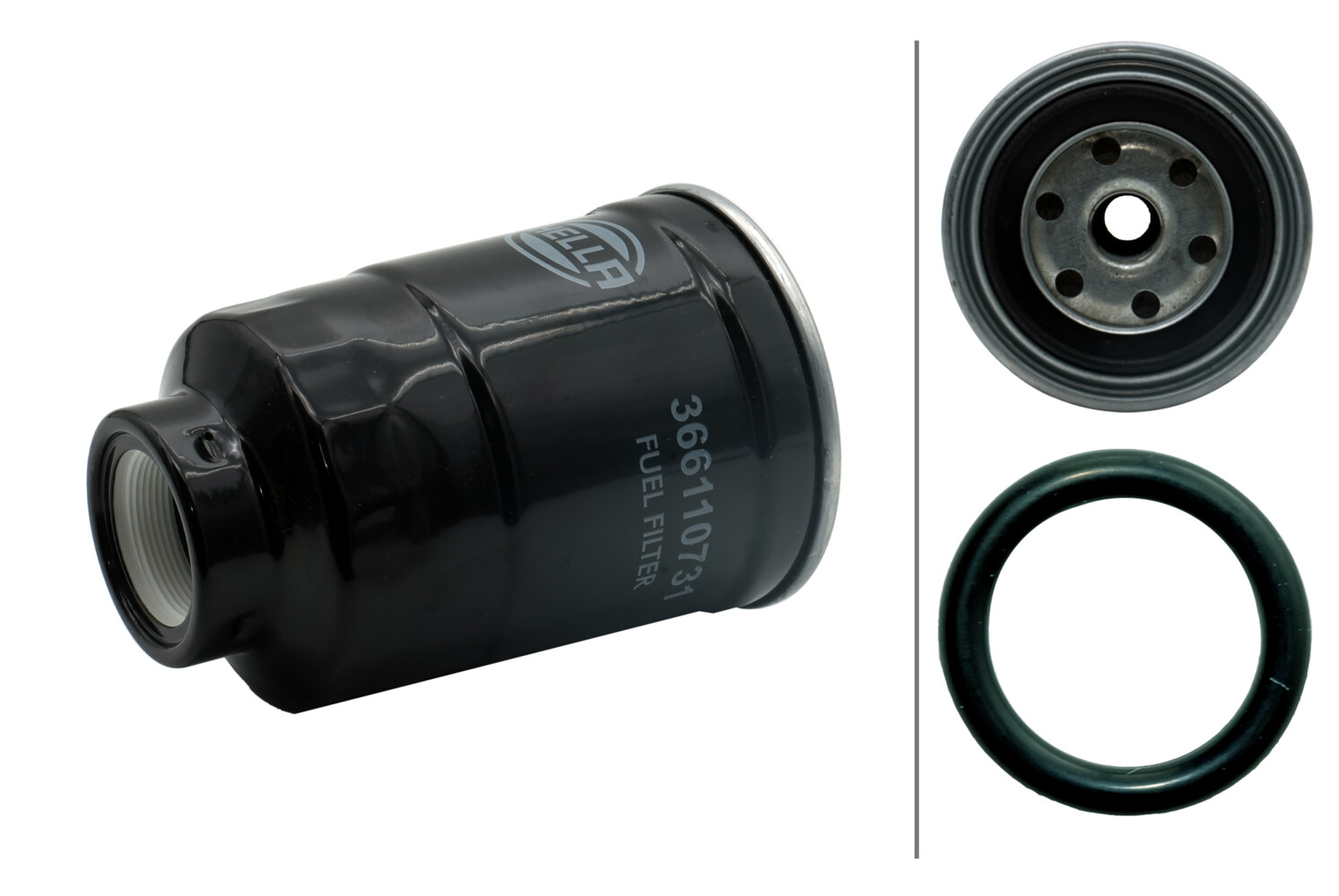HELLA Brændstof-filter 8zf366110731 Påskruet 141mm 3/4-16 UNF for PEUGEOT FORD NISSAN GENERAL MOTORS TOYOTA MAZDA RENAULT TRUCKS BMC