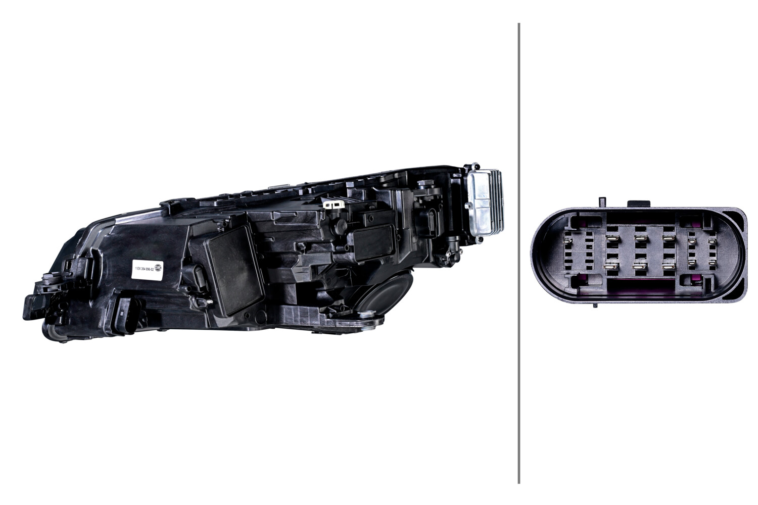 HELLA Forlygte 1ex354896021 LED højre for SKODA