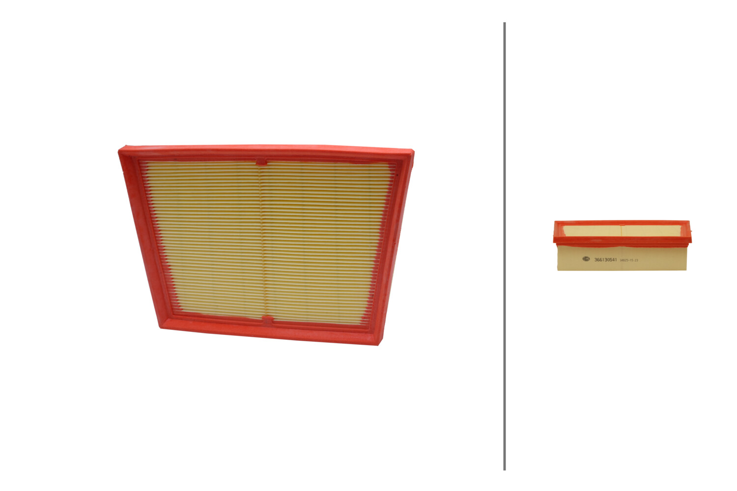 HELLA Luftfilter 8za366130541 Filterindsats length_mm_203|Længde [mm]|169 width_1_mm_818|Bredde 1 [mm]|215 width_2_mm_819|Bredde 2 [mm]|272 height_mm_