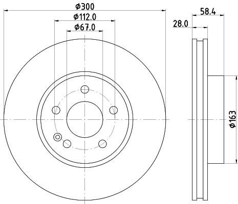 DON Bremseskive pcd19482 300mm 28mm for MERCEDES-BENZ