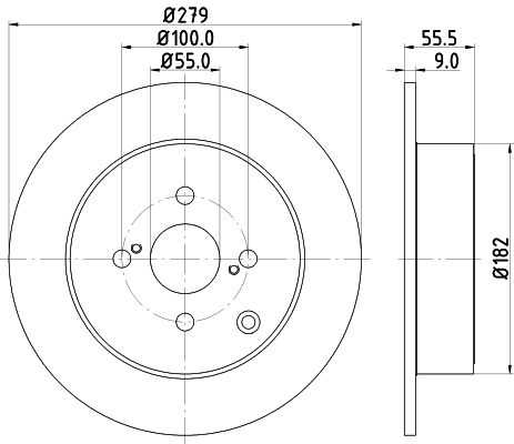 DON Bremseskive pcd13012 279mm 9mm for TOYOTA