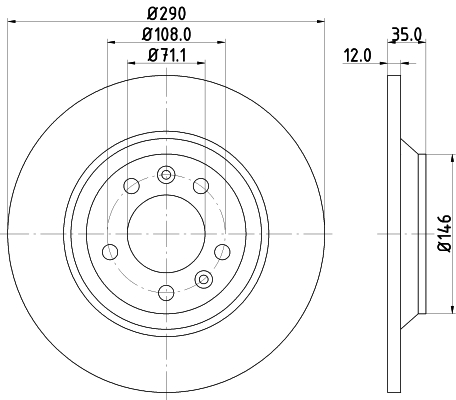 DON Bremseskive pcd10902 290mm 12mm for PEUGEOT CITROËN