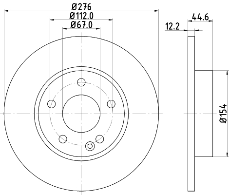 DON Bremseskive pcd11302 276mm 12mm for MERCEDES-BENZ