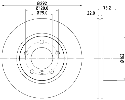 DON Bremseskive pcd10512 292mm 22mm for BMW