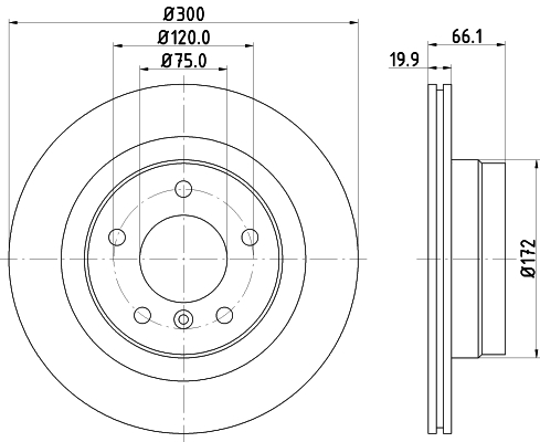 DON Bremseskive pcd10282 300mm 20mm for BMW
