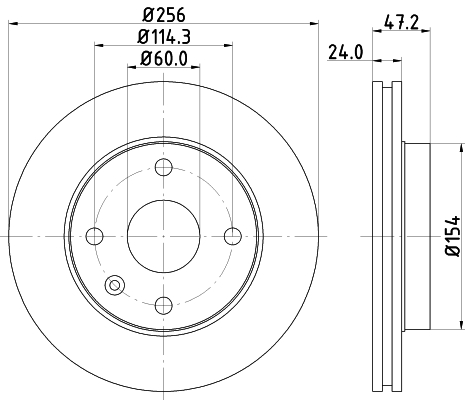 DON Bremseskive pcd14112 256mm 24mm for DAEWOO SUZUKI