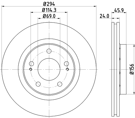 DON Bremseskive pcd10792 294mm 24mm for PEUGEOT CITROËN MITSUBISHI