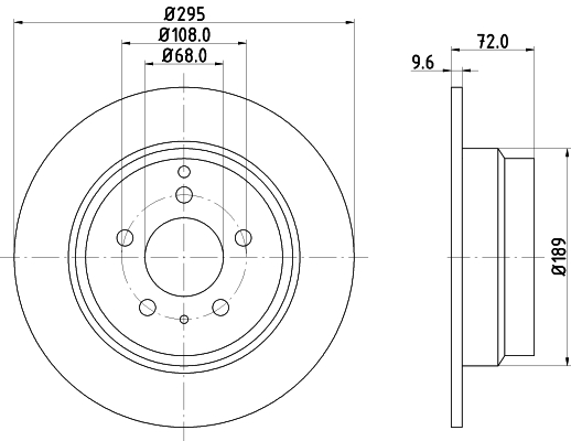 DON Bremseskive pcd13032 295mm 10mm for VOLVO