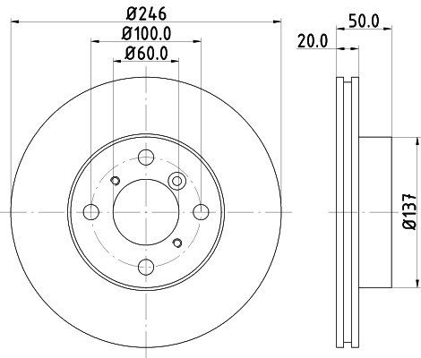 DON Bremseskive pcd21262 246mm 20mm for SUZUKI