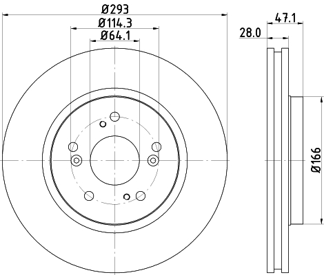 DON Bremseskive pcd11532 293mm 28mm for HONDA ACURA