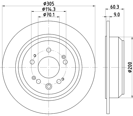 DON Bremseskive pcd13272 305mm 9mm for HONDA
