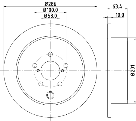 DON Bremseskive pcd11172 286mm 10mm for SUBARU TOYOTA
