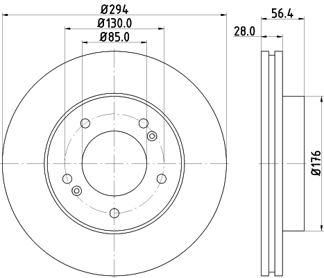 DON Bremseskive pcd13002 294mm 28mm for ROEWE (SAIC) SSANGYONG