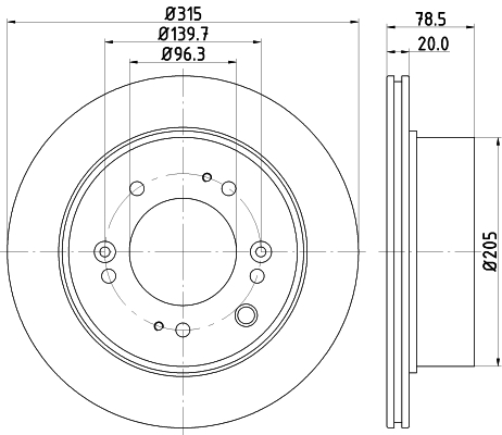 DON Bremseskive pcd13802 315mm 20mm for KIA